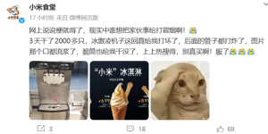 小米冰淇淋机子打炸了，3天卖2000多只