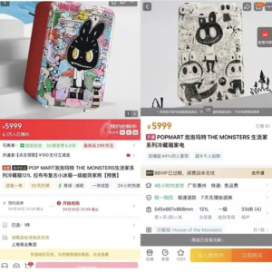 泡泡玛特首款5999元LABUBU冰箱开售秒罄 二手市场溢价4000元