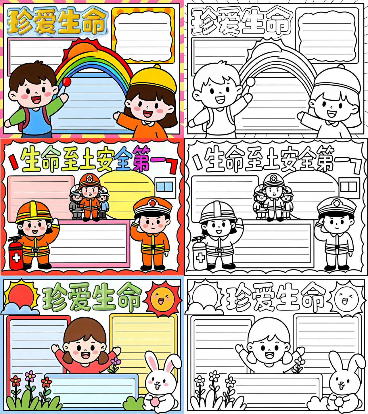 生命科学小报框架图片,生命科学绘画简单又漂亮
