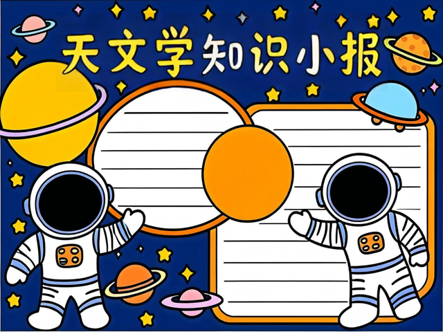 我爱天文科普手抄报,五年级科普手抄报简单又漂亮