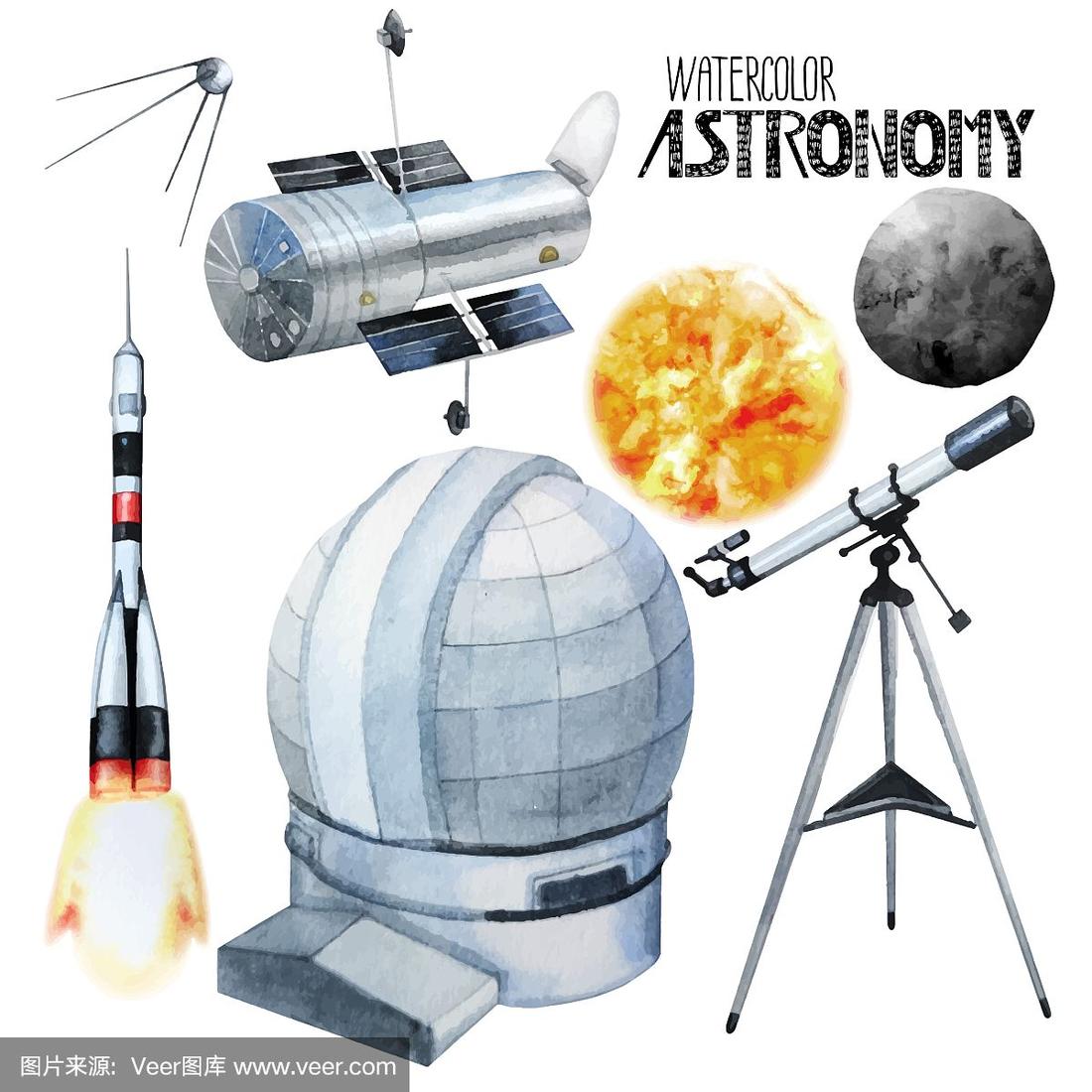 天文科普绘画入门,科学探索宇宙图画简单