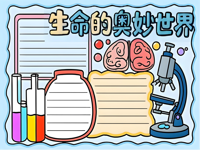 神奇生命科学手抄报,科幻画手抄报图片大全高清简单