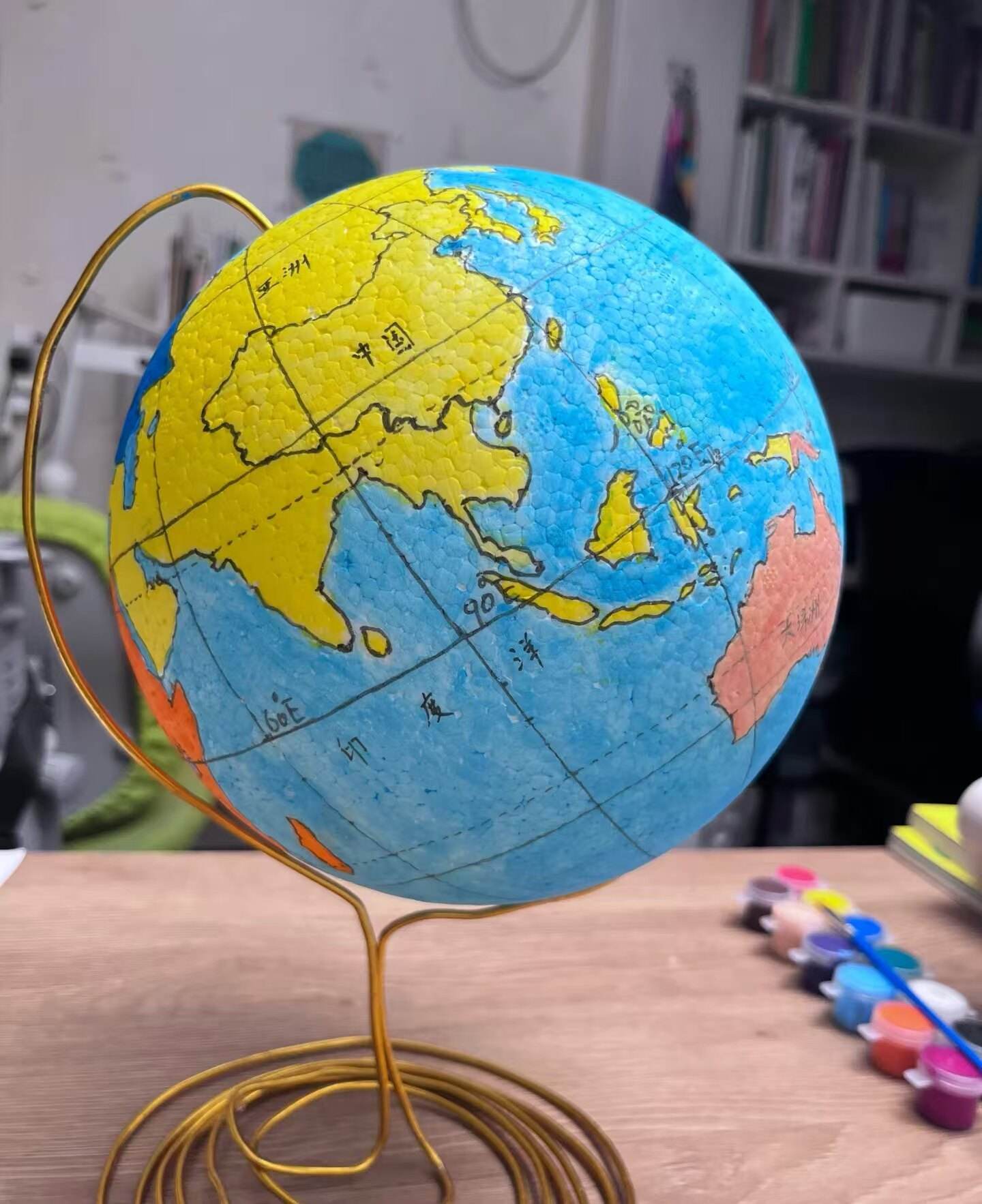 地球科学小教具,科学小实验地球仪