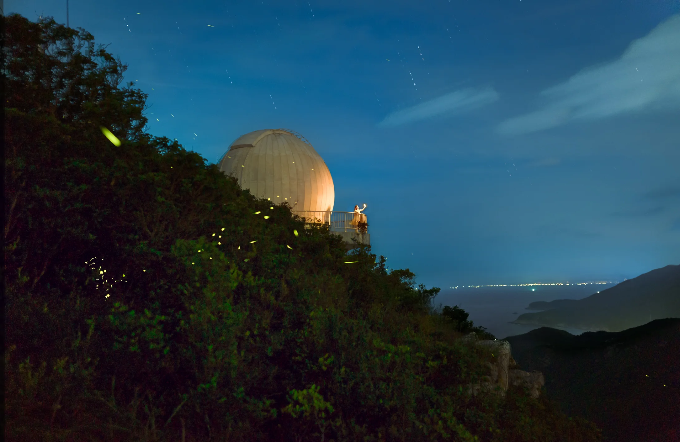 平塘县天文科普园夜景,平塘克度天文科普文化园