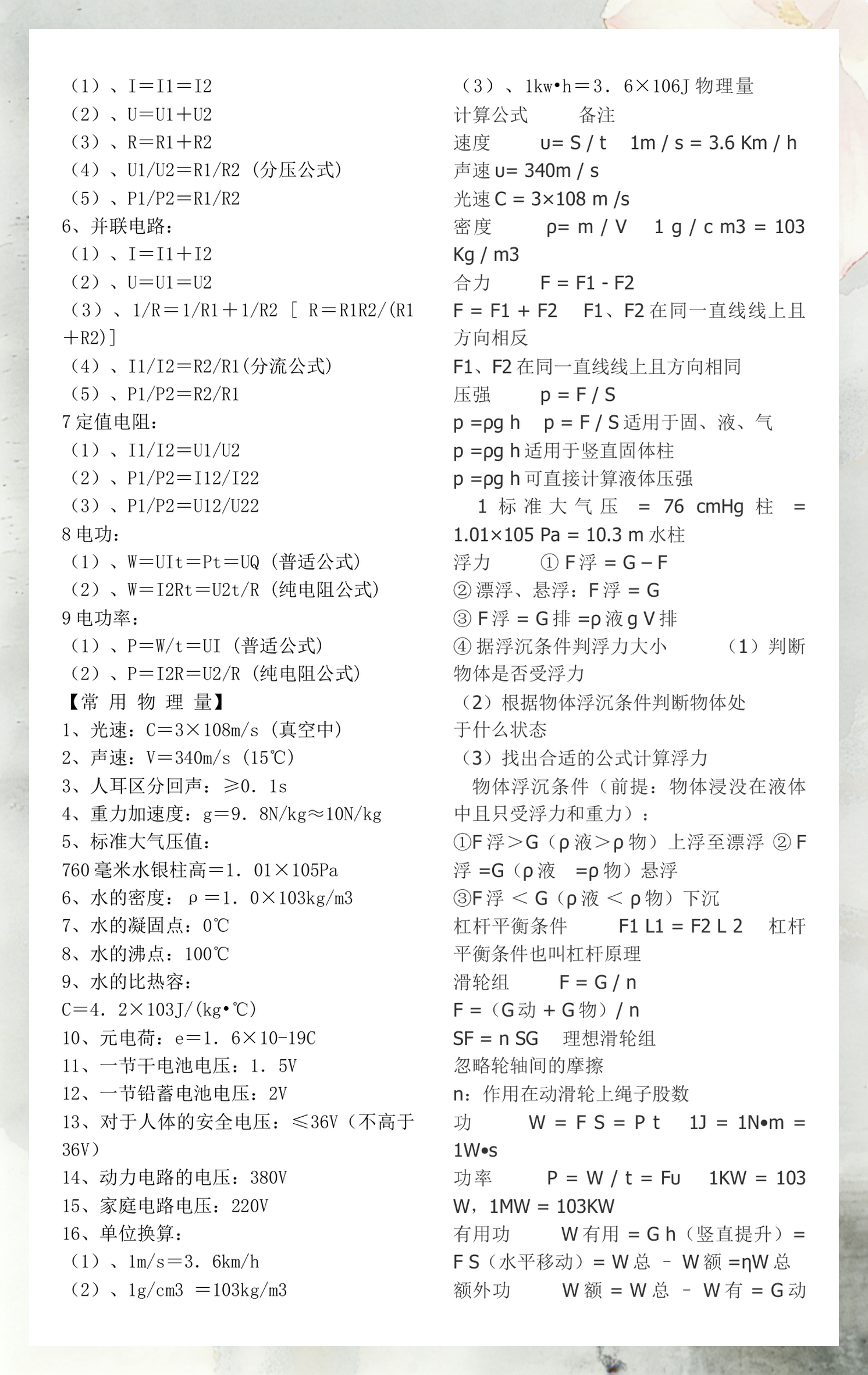 世界运行物理公式,世界运行物理公式汇总 世界运行物理公式,世界运行物理公式汇总
