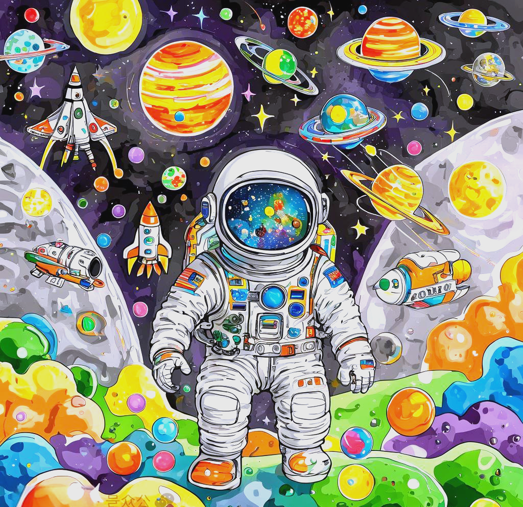 科学探索绘画航天文案,航天绘画作品创意说明范文