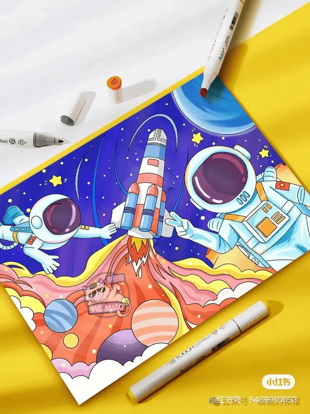 科学探索绘画航天文案,航天绘画作品创意说明范文