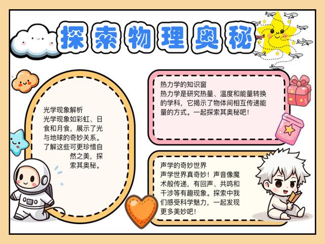 小物理大世界手抄报,小物理大世界手抄报怎么画 小物理大世界手抄报,小物理大世界手抄报怎么画