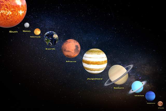 太阳系天文科普ppt,太阳系天文小报线稿 多文本框横版