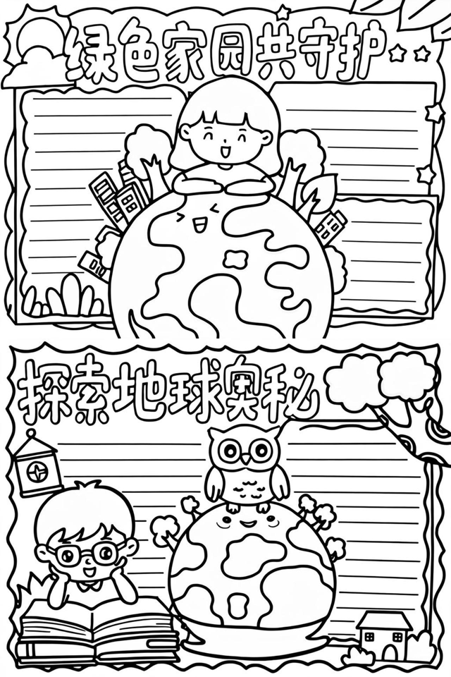 地球科学绘画手抄报,地球科学绘画手抄报图片