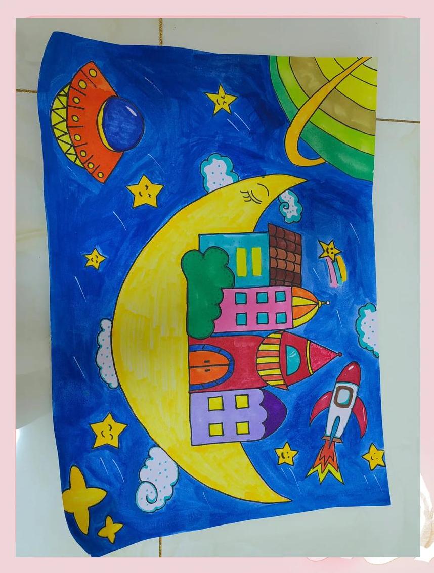 地球科学绘画图文,科学画地球的手抄报