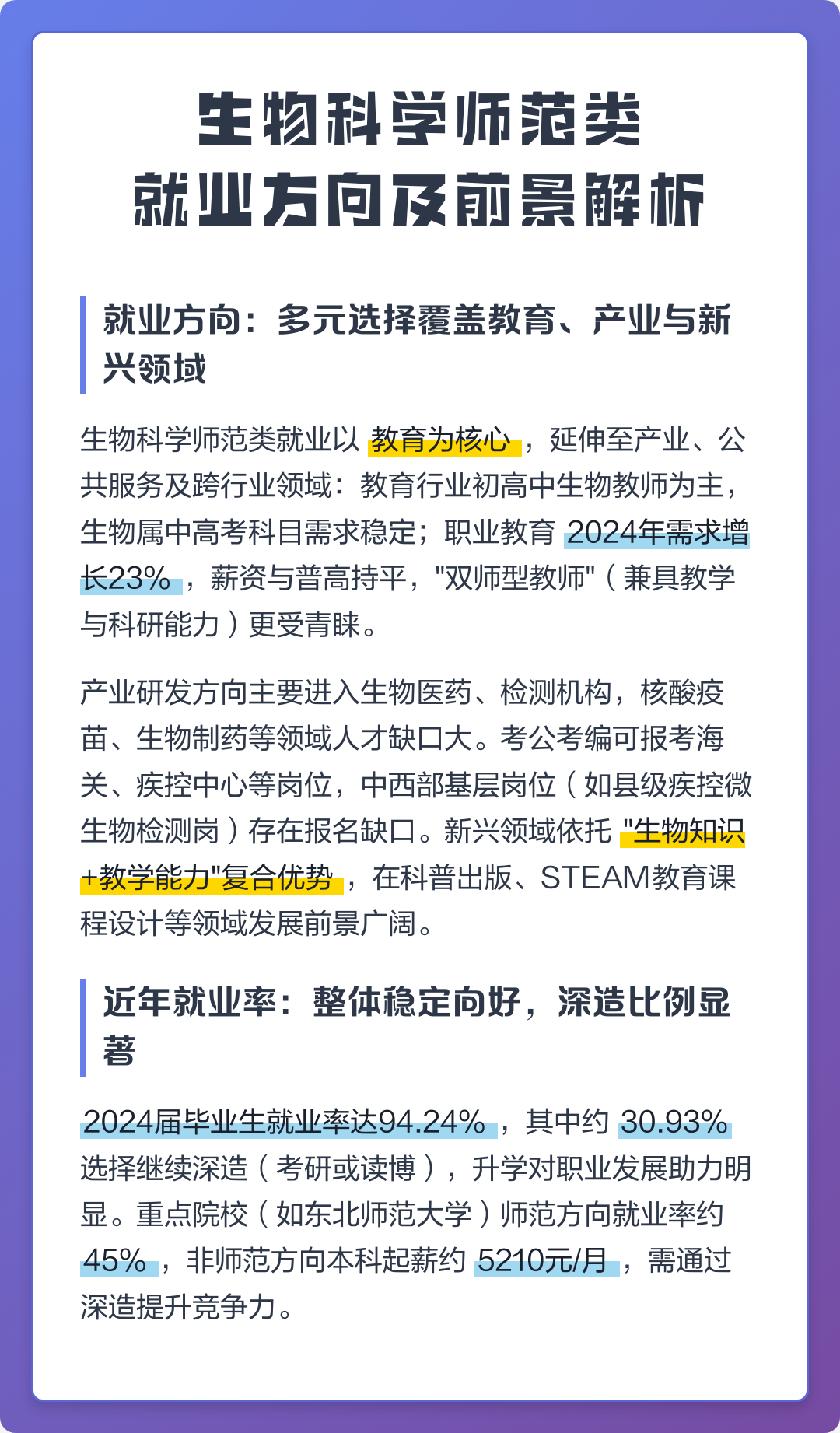 生命科学专业就职方向,生命科学专业就职方向及要求