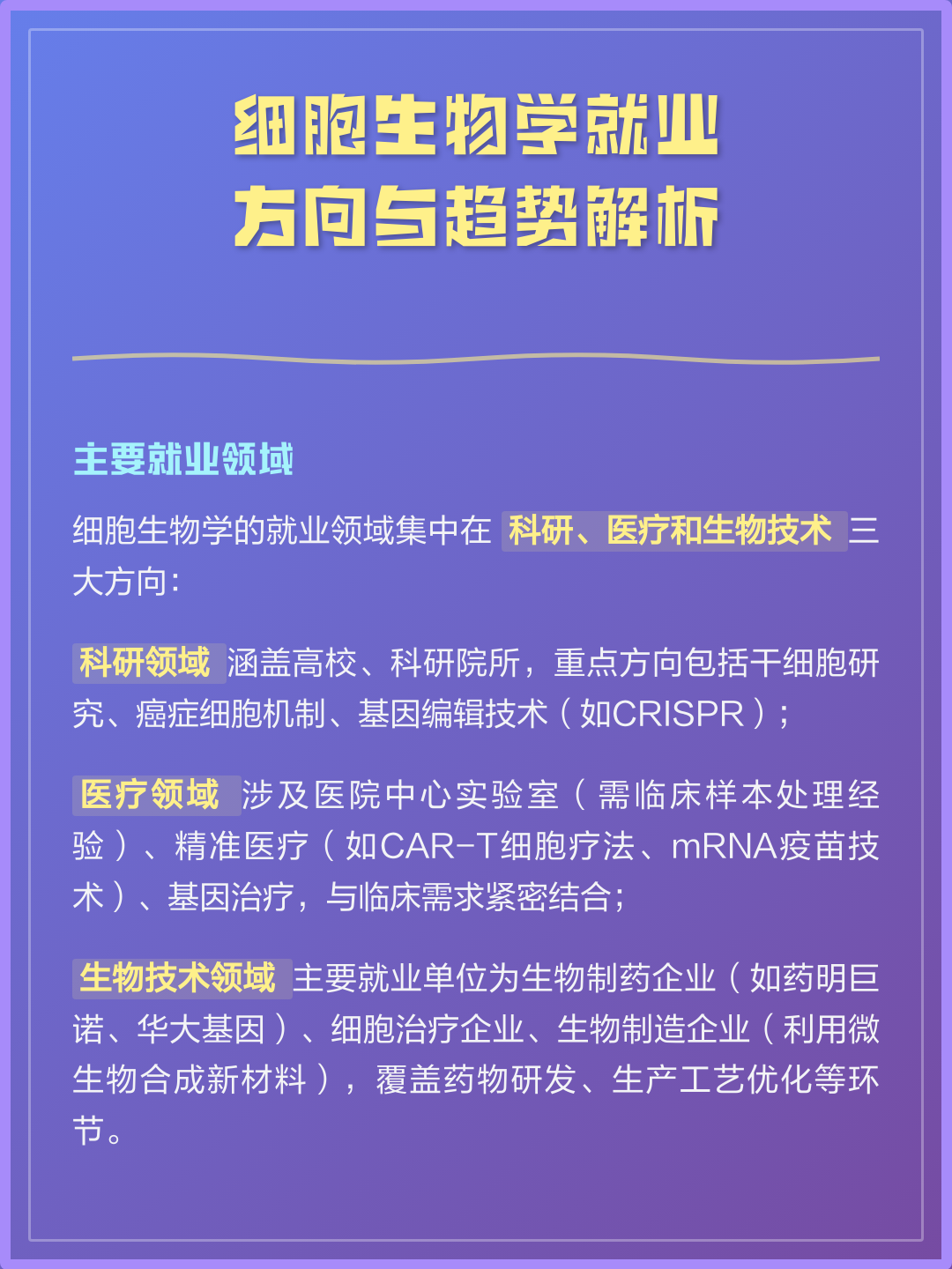 生命科学专业就职方向,生命科学专业就职方向及要求