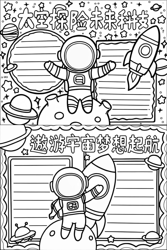 天文探索海报手绘图案,天文探索海报手绘图案简单