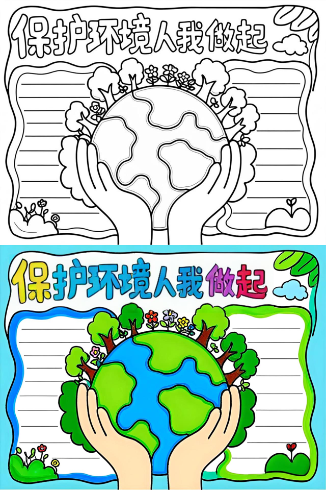 保护地球科学小报无字,保护地球图文结合科学小报