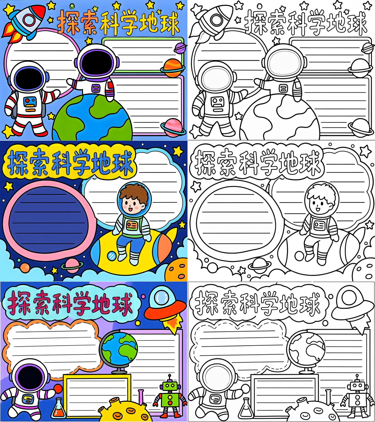地球科学小报怎么做,科学地球手抄报简单的都不需要画