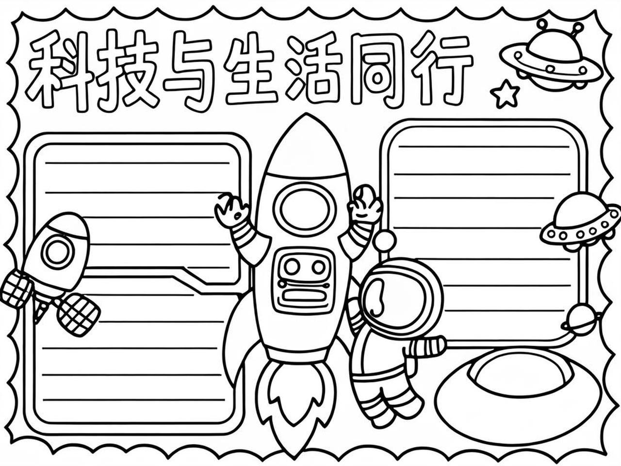 科技前沿知识小报图片,前沿科技科普主题手抄报