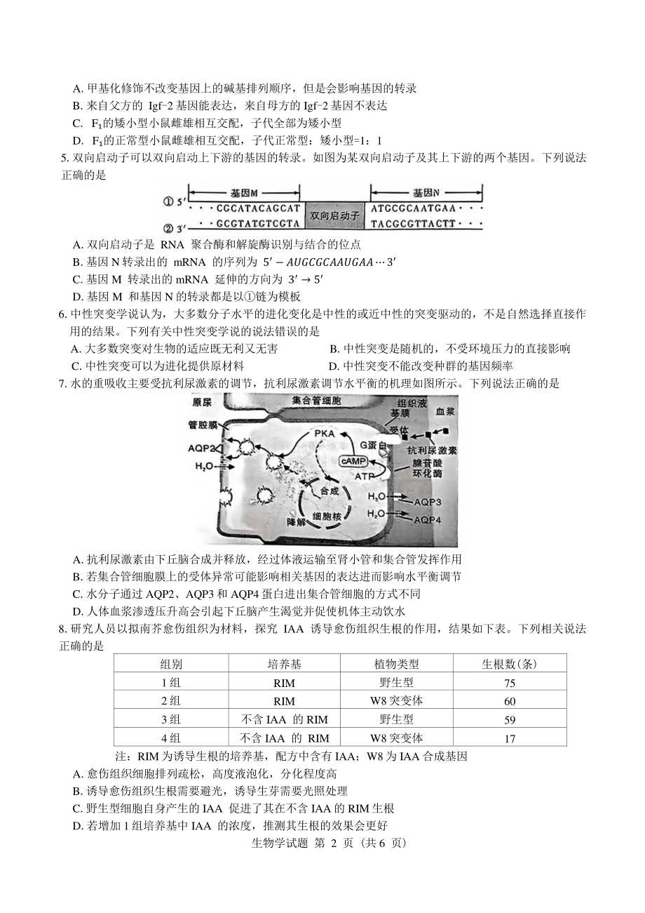 生命科学计入一模,2022年上海一模生命科学