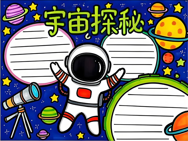 探索天文的手抄报,探索宇宙的奥秘手抄报配文怎么写的