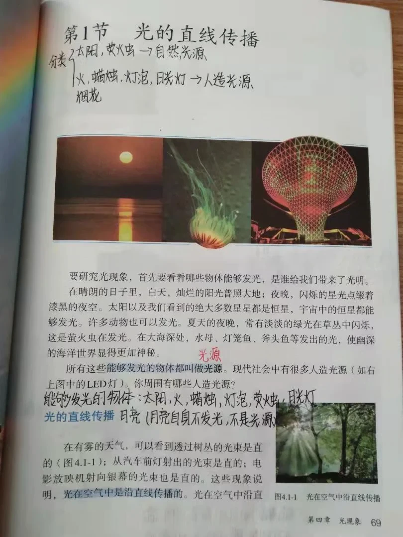 物理光的世界内容笔记,物理八年级上册光的世界思维导图