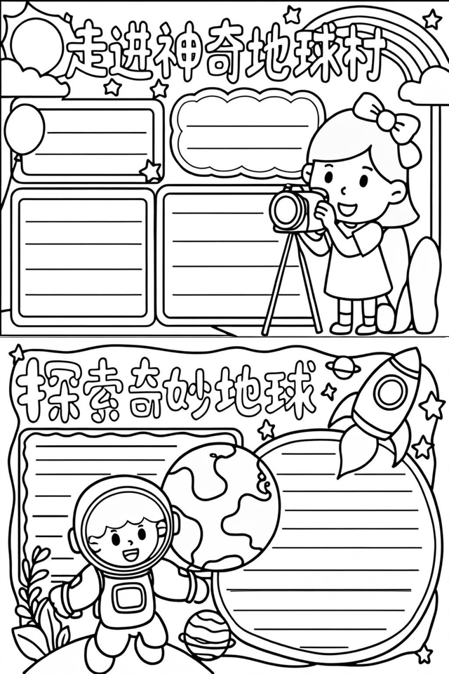 画地球科学小报,科学小报第一课小报怎么画