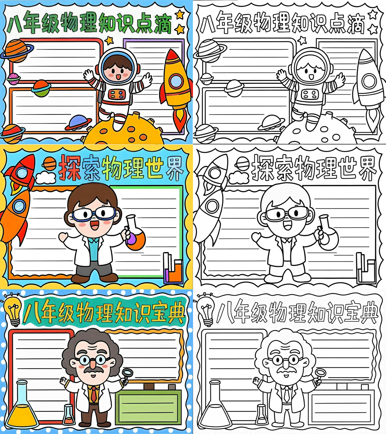 物理世界头像,物理学家卡通头像