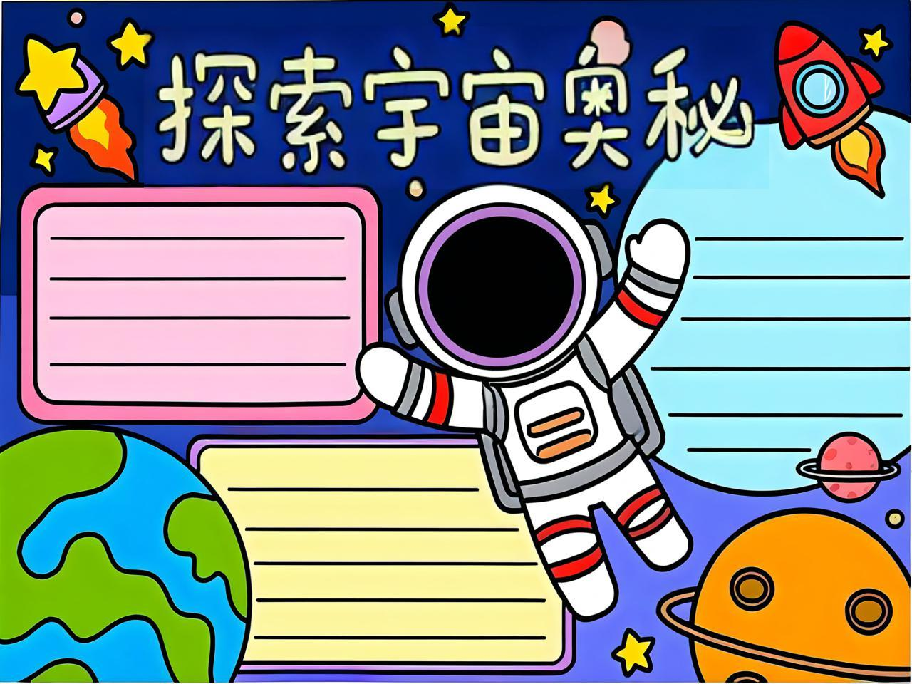 探索天文手抄报,探索科学手抄报内容文字