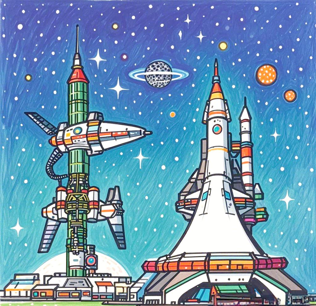 我心中的物理世界绘画,我心中的科幻世界绘画模板图片