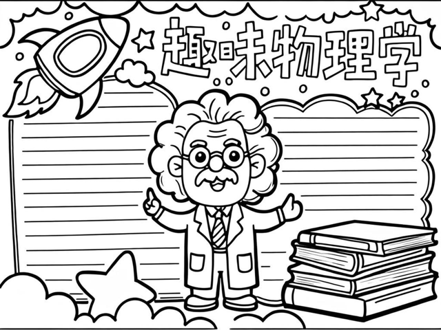 我心中的物理世界绘画,我心中的科幻世界绘画模板图片