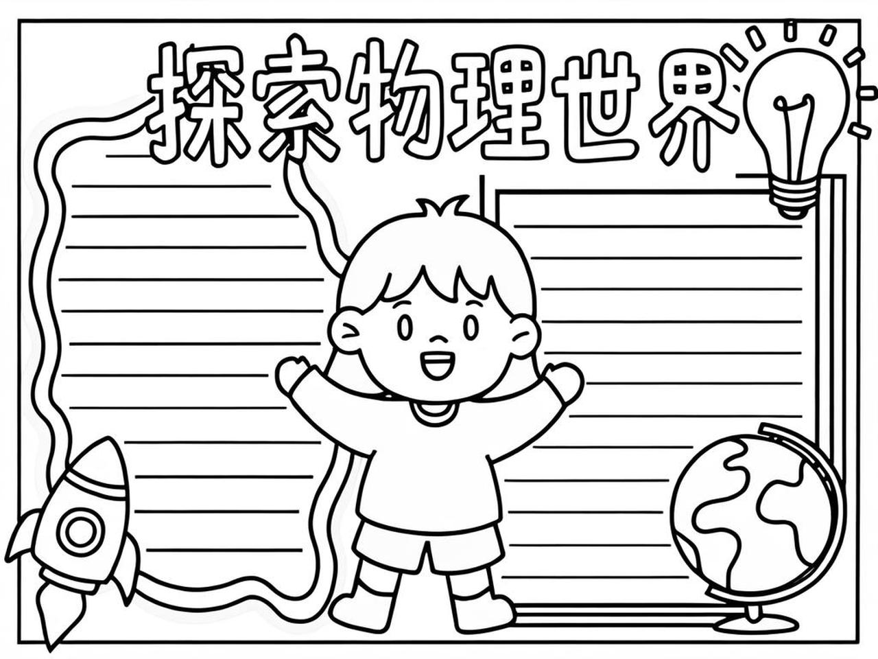 八上物理与世界手抄报,八上物理手抄报简单又漂亮