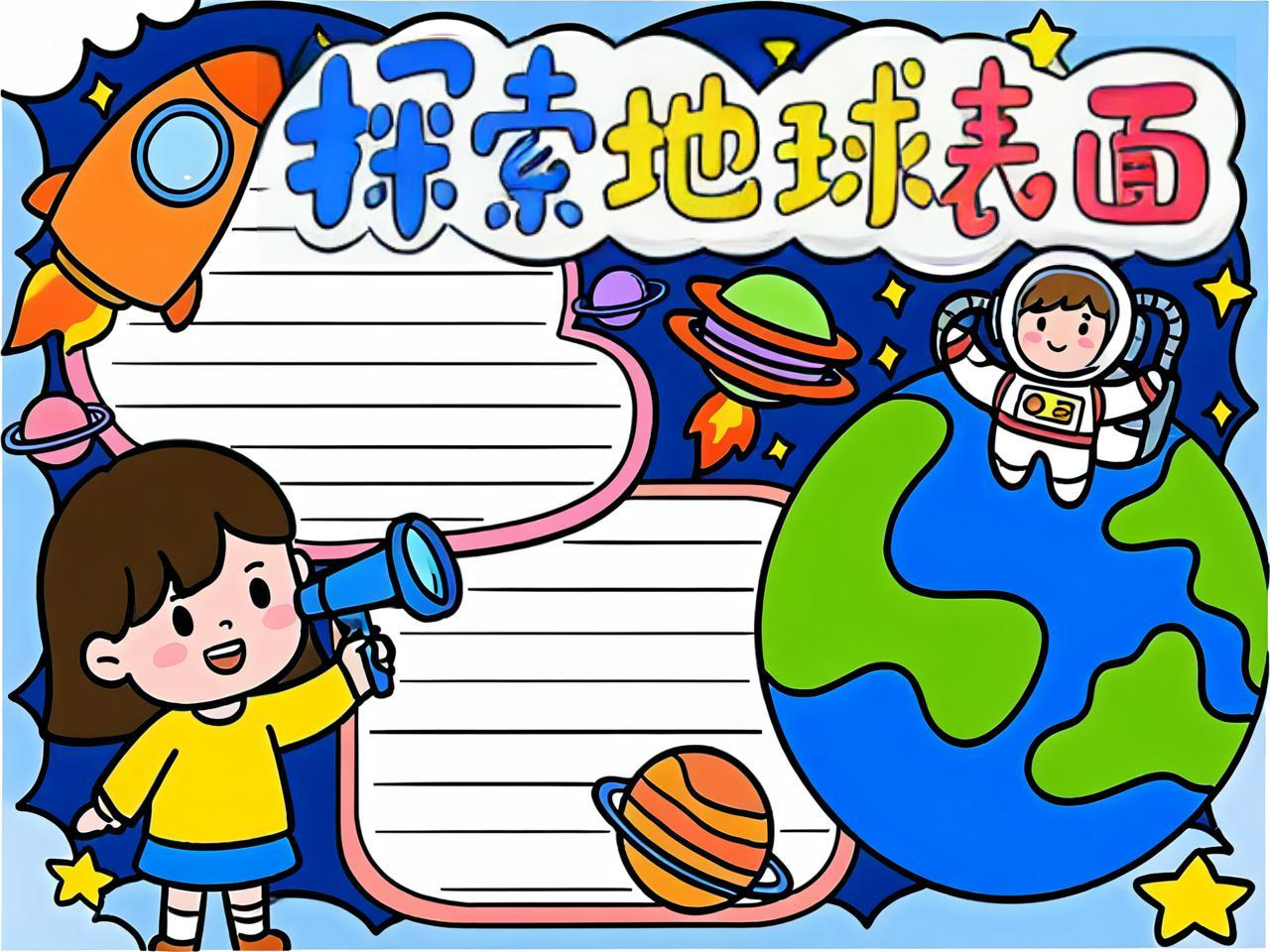 地球科学手抄报超好看,地球手抄报三年级科学好看