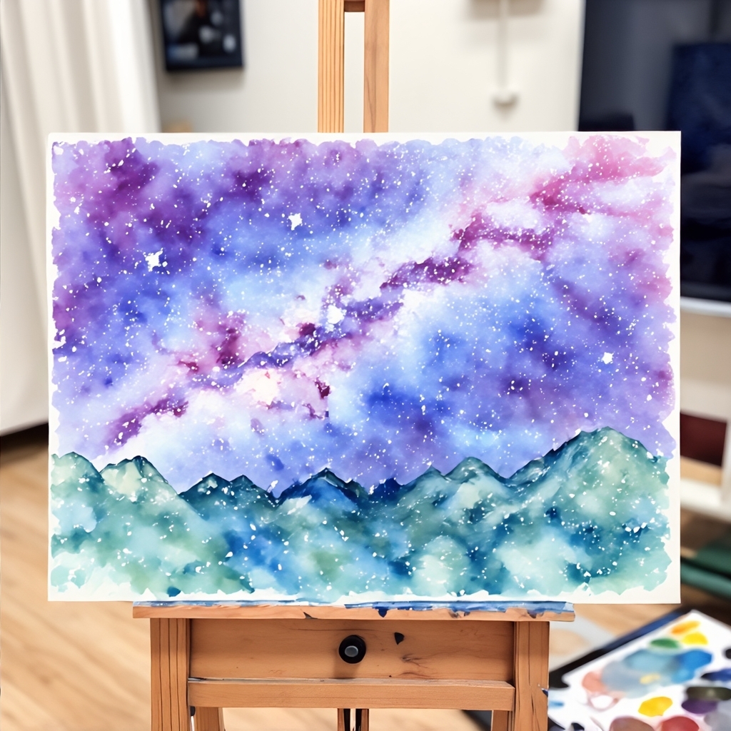天文科普绘画星空,关于星空的绘画图片 天文科普绘画星空,关于星空的绘画图片