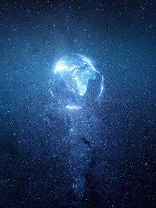 蓝色地球科学海报设计,蓝色地球科学海报设计说明