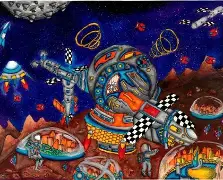 火星探索天文一号绘画,火星探索之旅600字作文科幻故事