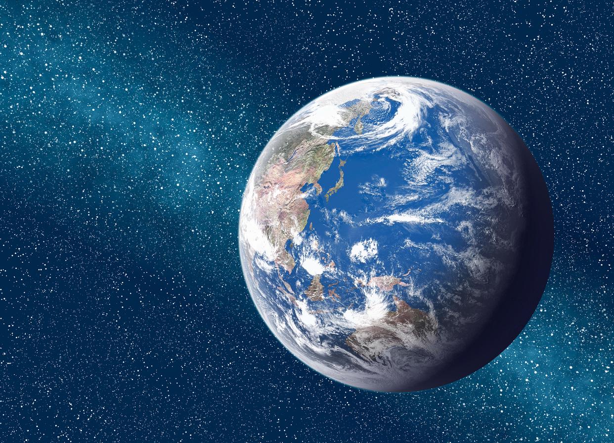 蓝色地球科学画画,蓝色地球科学画画图片