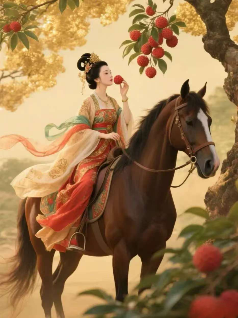 杨贵妃吃荔枝的诗句,杨贵妃荔枝的出处诗句