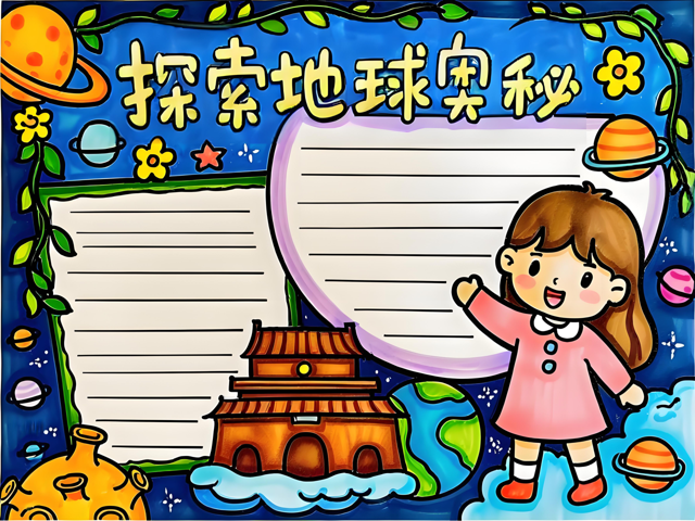 神奇的地球科学手抄报,地球奥秘手抄报旅行中地理观察