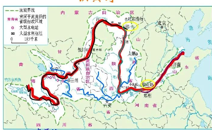 黄河流经省份图,黄河流经省份地图