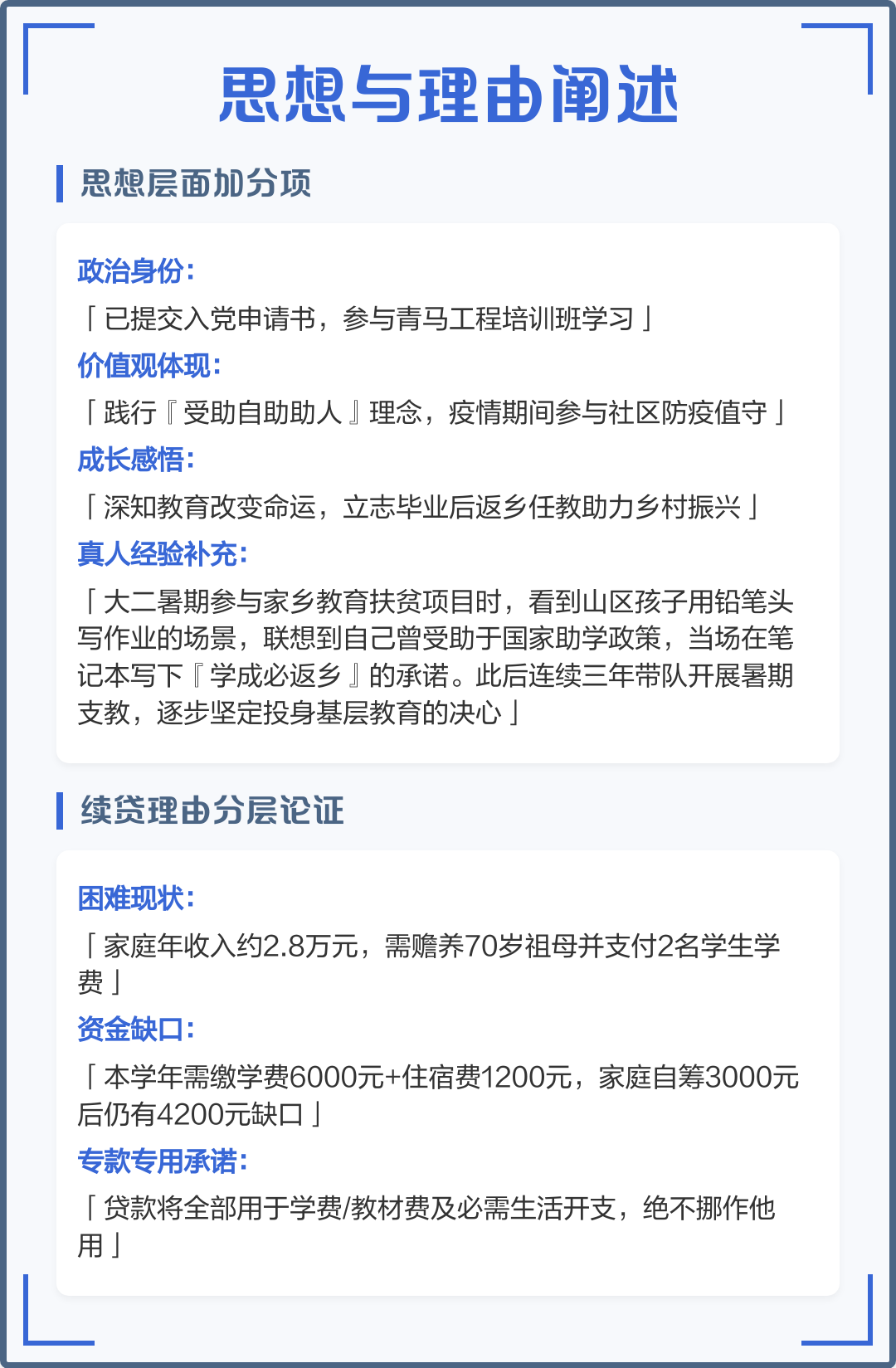 大学生续贷声明200字,大学生续贷声明200字左右