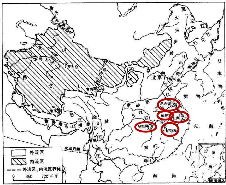 五大淡水湖的面积各是多少