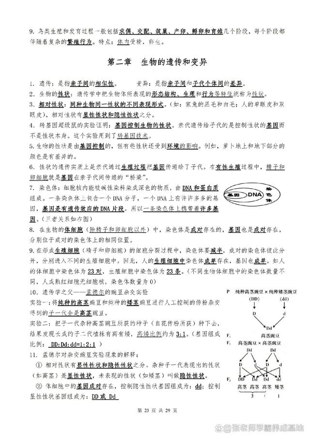 初中生物遗传变异是初二上册还是下册