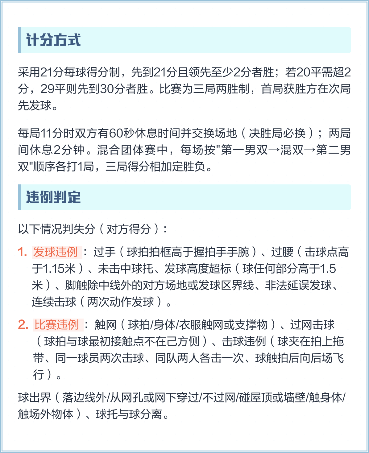 羽毛球双打发球规则图解
