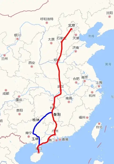 京广线铁路经过哪些省份和城市