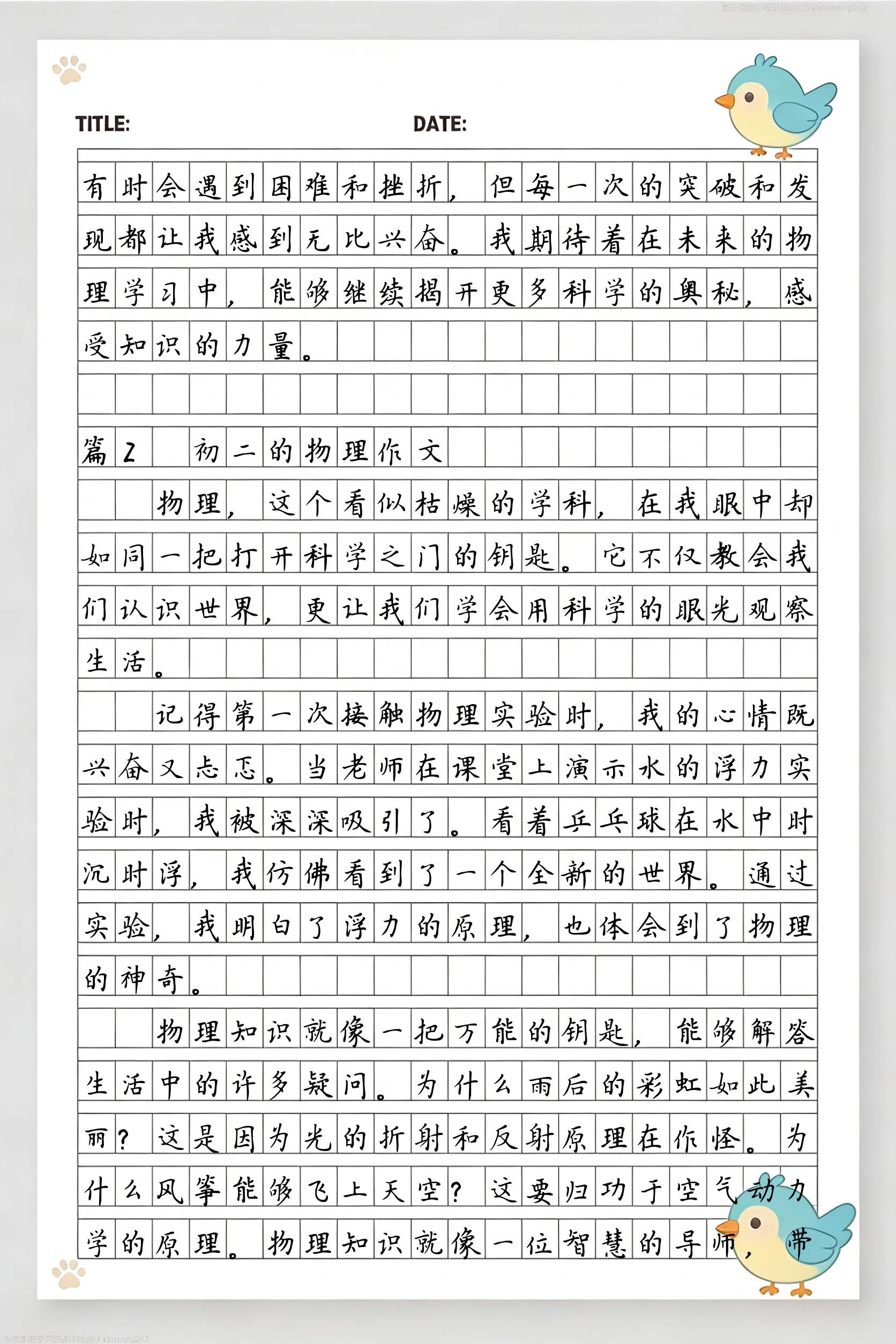 生活中的科学现象作文简短100字 生活中的科学现象作文简短100字