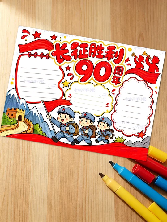 长征胜利90周年应该怎么写手抄报