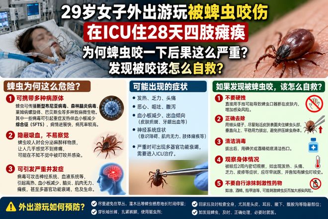 包含女子被蜱虫咬伤住ICU28天四肢瘫痪官网的词条