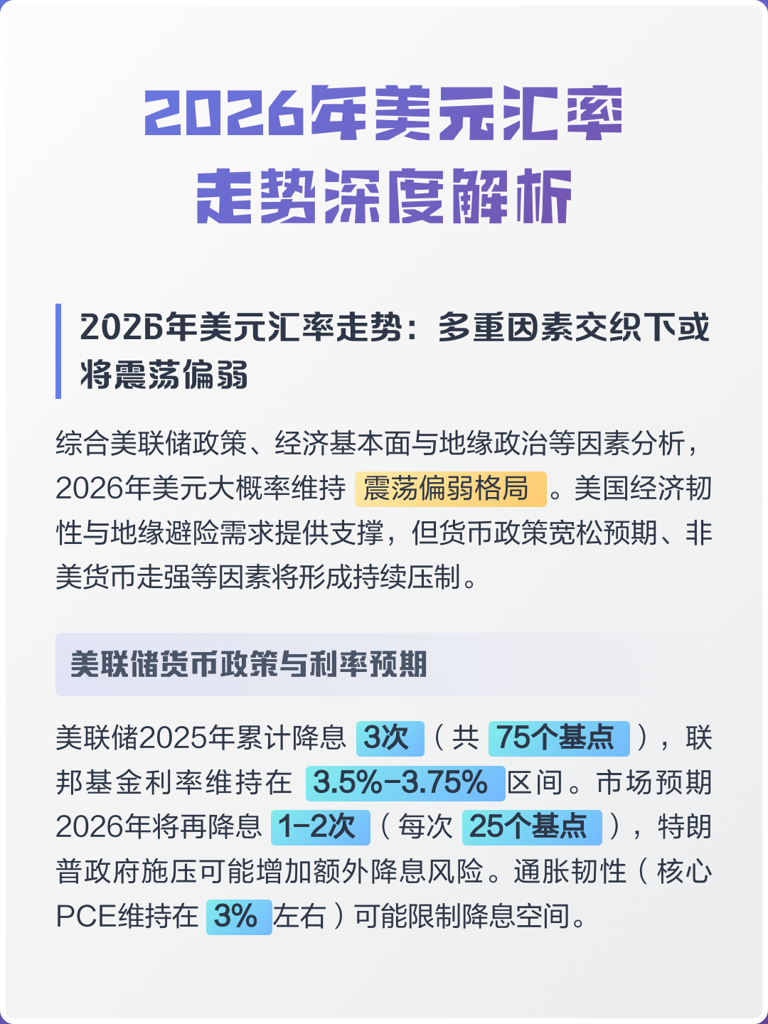 2026美元汇率走势 2026美元汇率走势